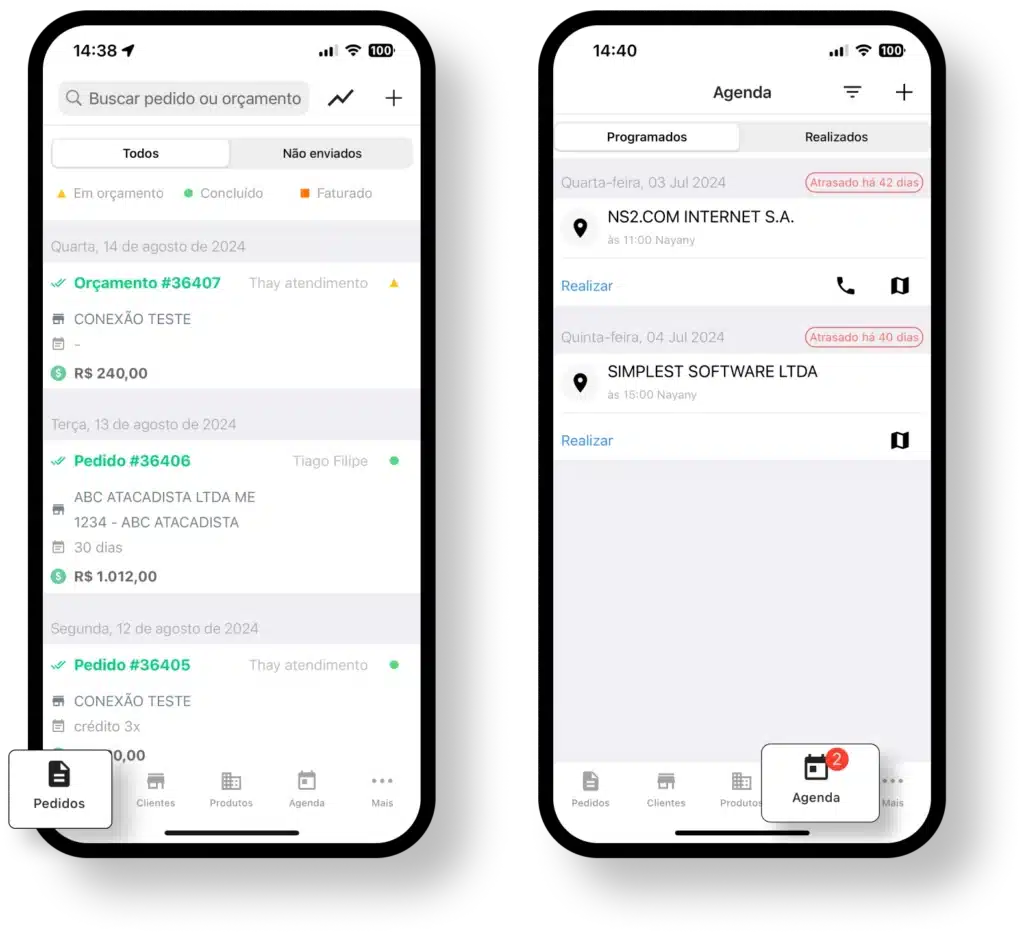O Mercos permite a você ganhar comissão por venda online com facilidade. Afinal, pelo celular, você emite pedidos e controla sua operação de ponta a ponta.